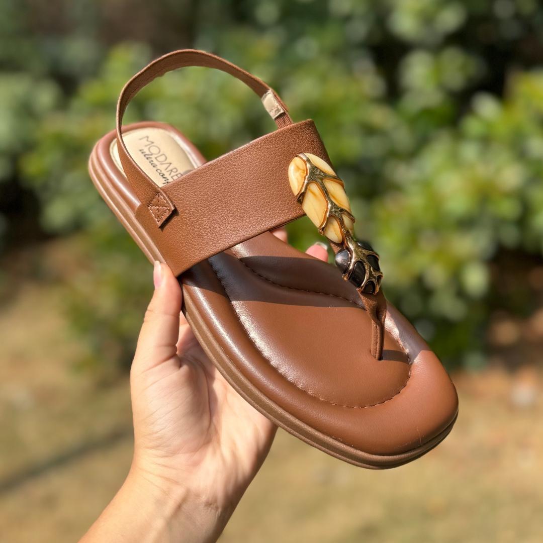 SANDÁLIA FEMININA MODARE CONFORTO ELÁSTICO PEDRAS FASHION - Imagem 5