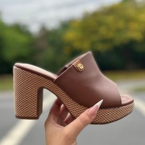 TAMANCO FEMININO AVELÃ MODARE SALTO ALTO 9 CM MEIA PATA PLATAFORMA 